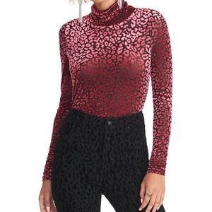 RACHEL ROY Womens Pink Animal Print Long Sleeve Turtle Neck size 1x